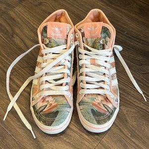 Adidas floral high tops